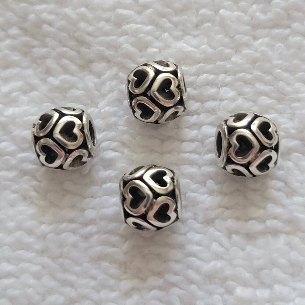 4X Brighton MINI Open Heart Beads NWOT